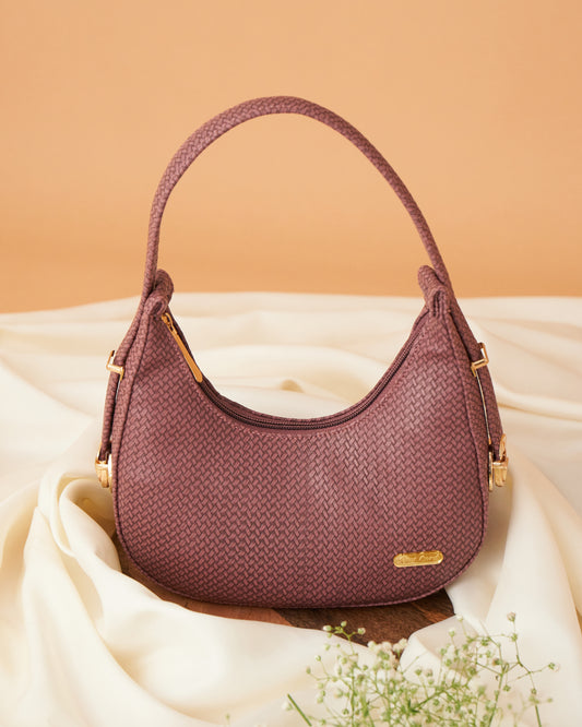 NestCord Luxe Crescent Bags -Rusty Pink