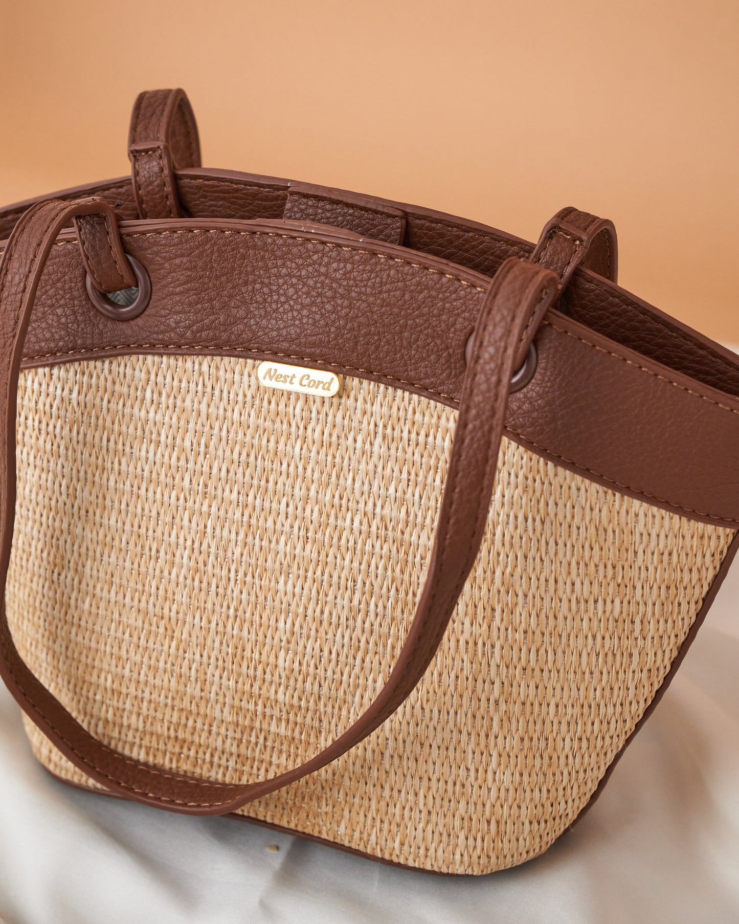 NestCord Boho Bucket Bag - Brown