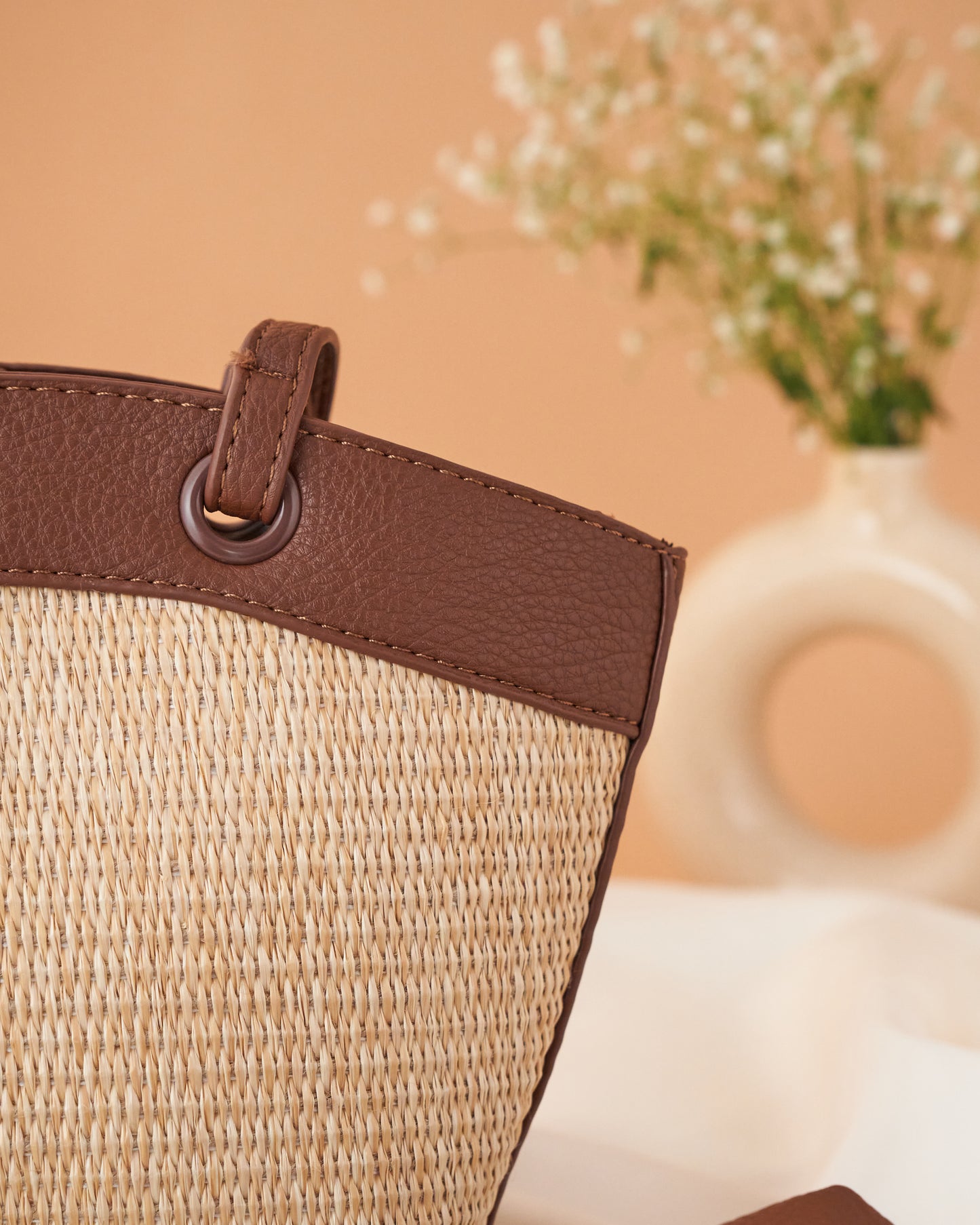 NestCord Boho Bucket Bag - Brown