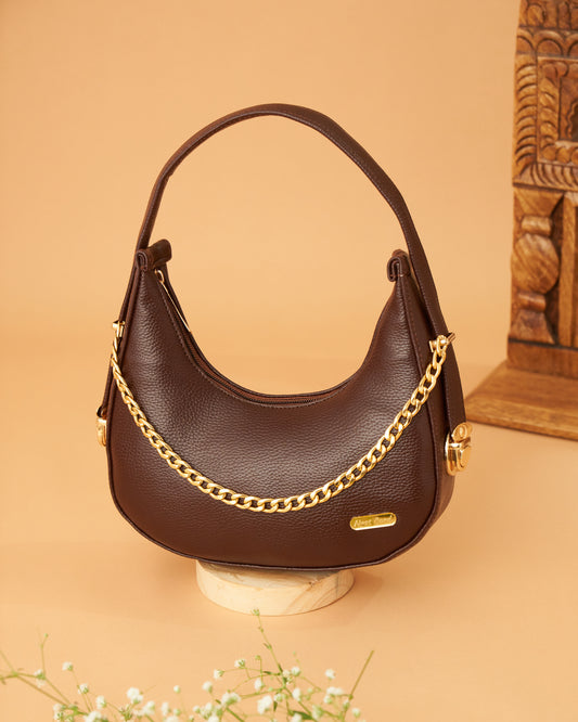 NestCord Luxe Crescent Bags - Brown