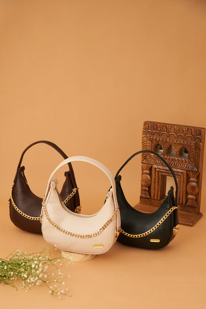 NestCord Luxe Crescent Bags - Brown