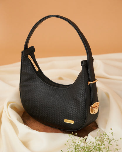 NestCord Luxe Crescent Bag – Black Liner