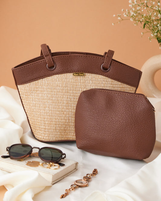 NestCord Boho Bucket Bag - Brown