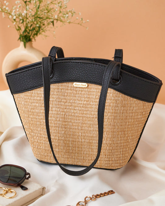 NestCord Boho Bucket Bag - Black