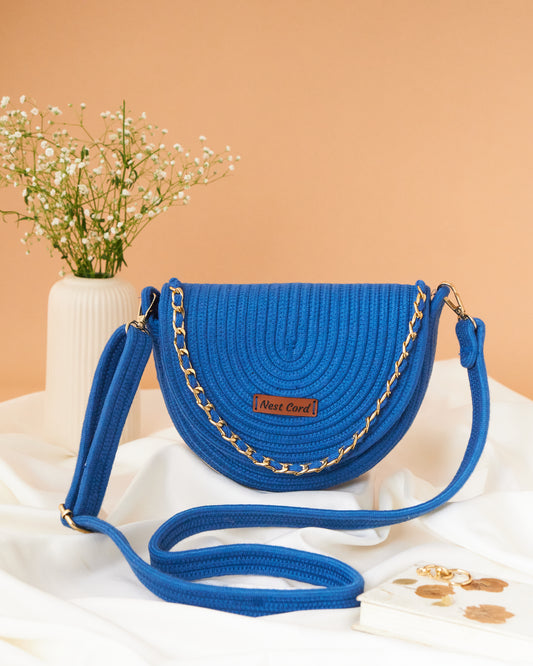 Half Moon Crossbody Sling - Blue