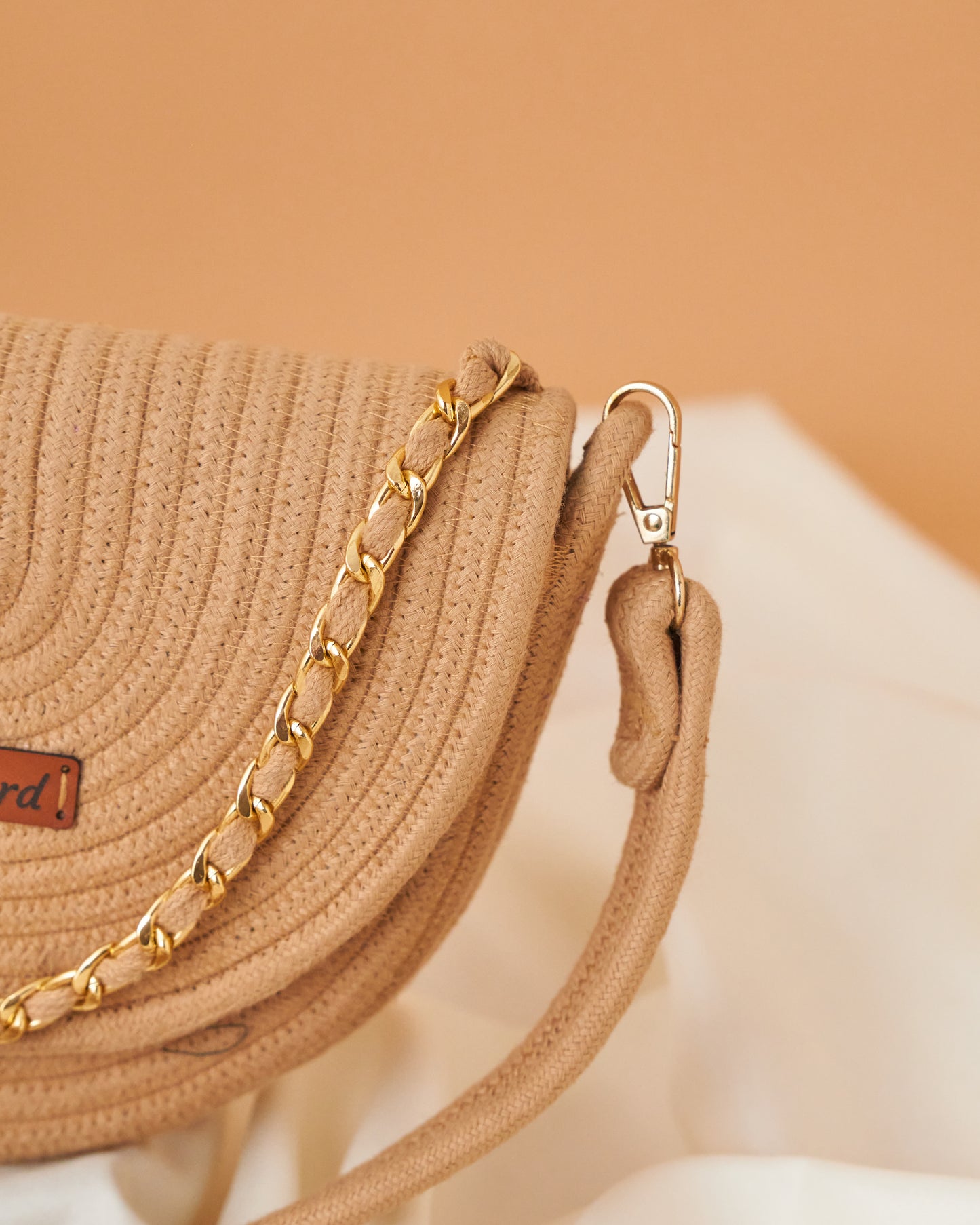 Half Moon Crossbody Sling - Beige