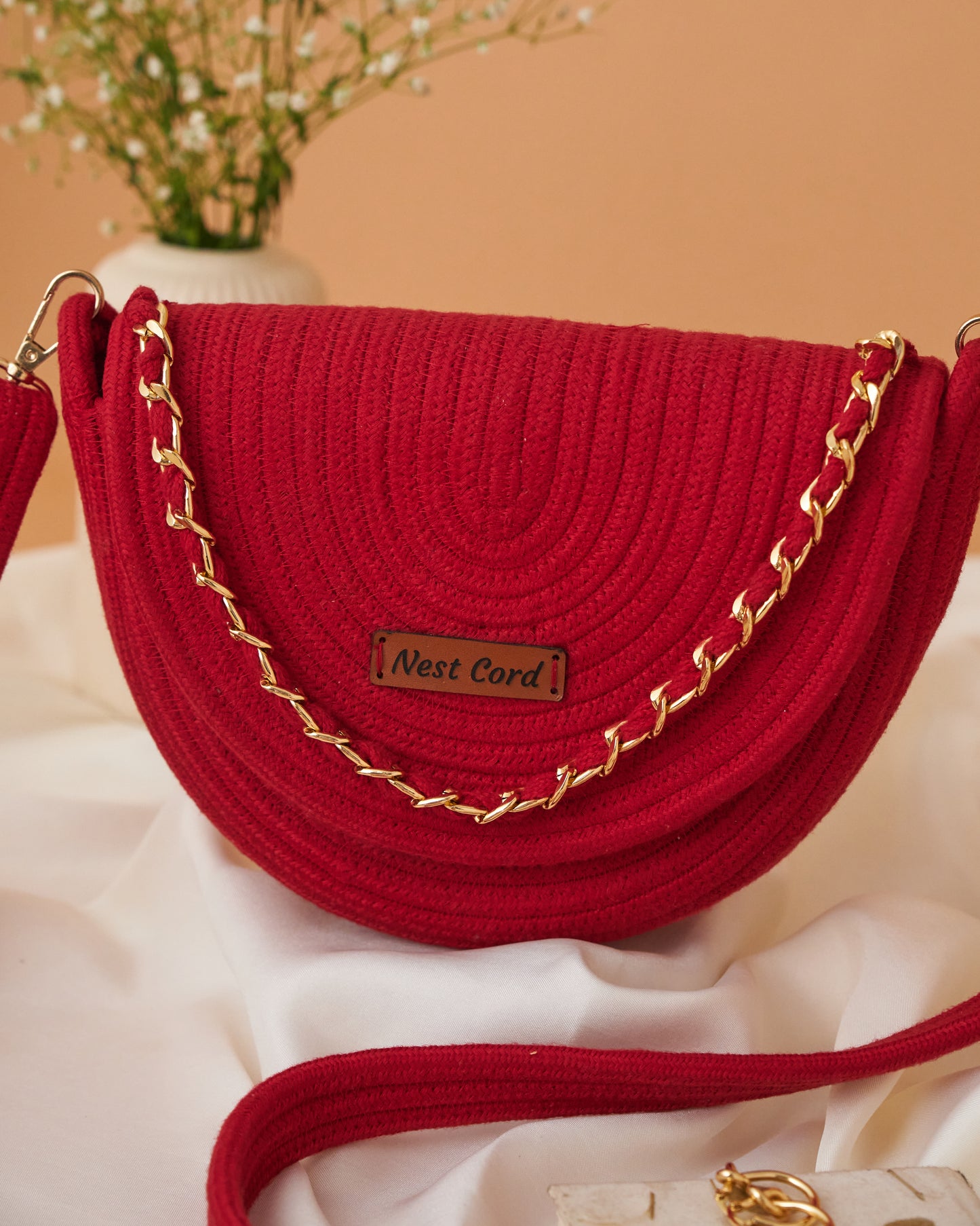 Half Moon Crossbody Sling - Red