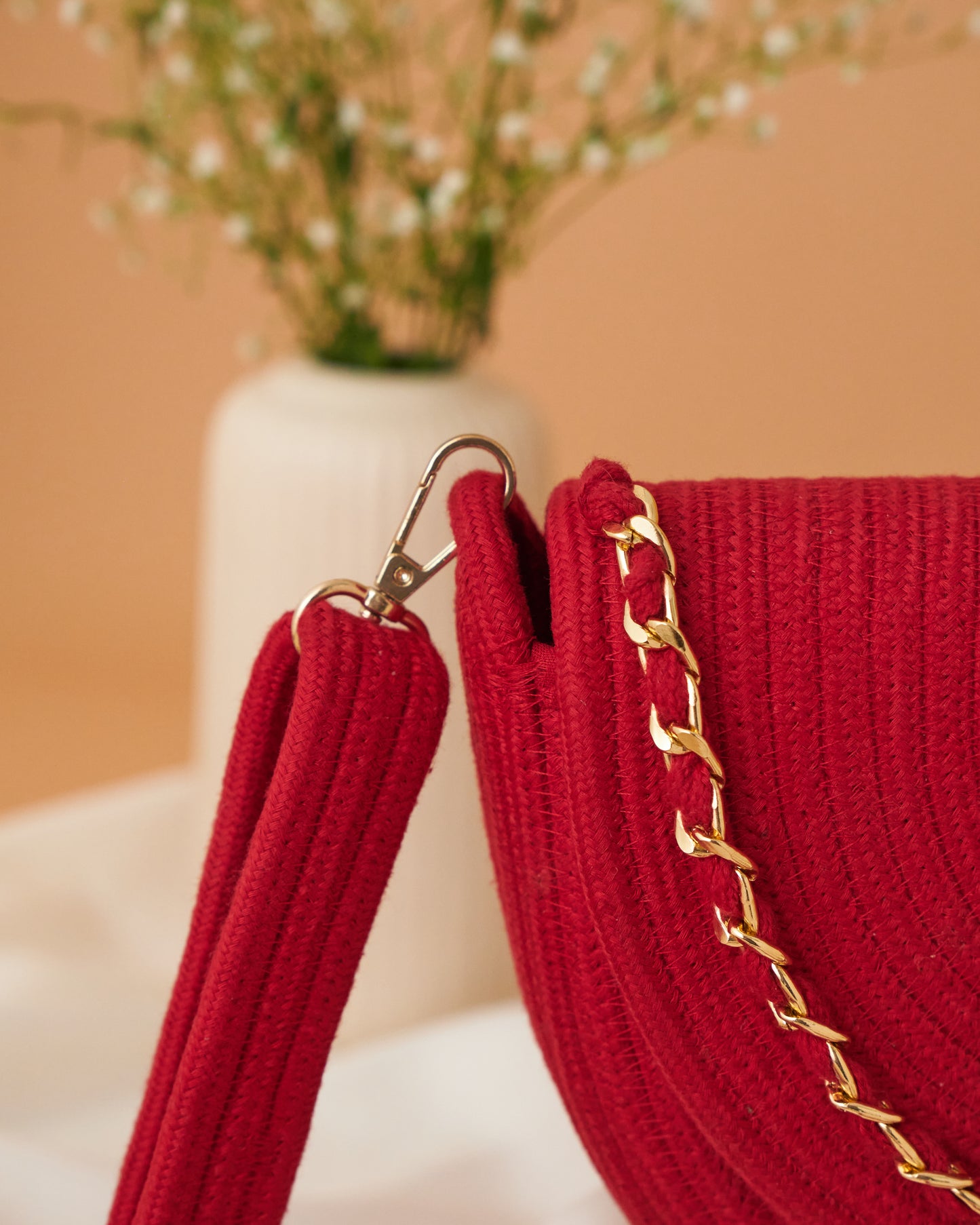 Half Moon Crossbody Sling - Red
