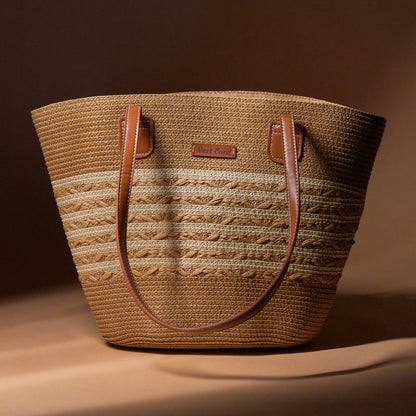 NestCord Palm Luxe Tote Bag - Brown
