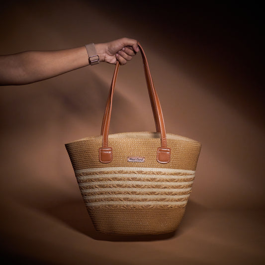 NestCord Palm Luxe Tote Bag - Brown