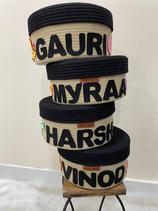 Custom Name Storage Basket