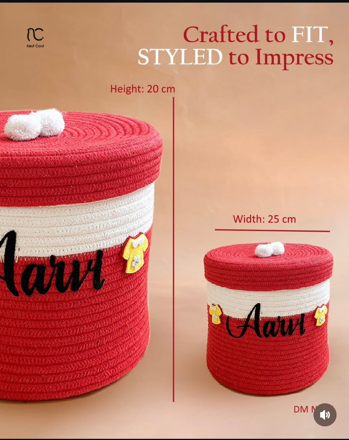 Nest Cord Signature Large-Red With Name