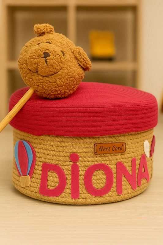 NameNest Basket (HotPink) (your name, your space)